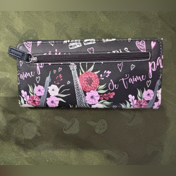 Tahari Black and Pink Paris Wallet - Picture 5 of 6